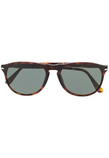 tortoiseshell round-frame sunglasses