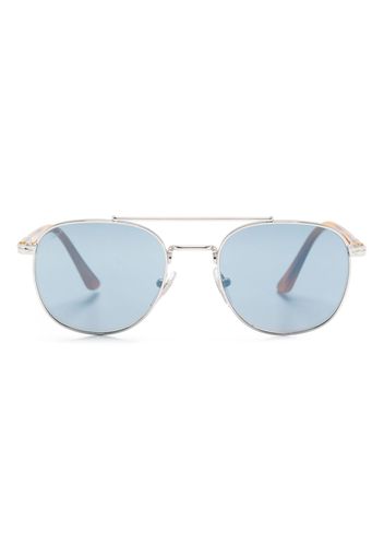 Persol tortoiseshell-effect round-frame sunglasses - Argento