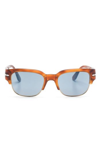 Persol Occhiali da sole squadrati con effetto tartarugato - Marrone