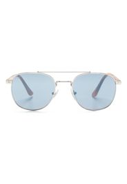 Persol tortoiseshell-effect round-frame sunglasses - Argento