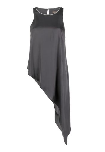 Peserico asymmetric-hem sleeveless blouse - Grigio