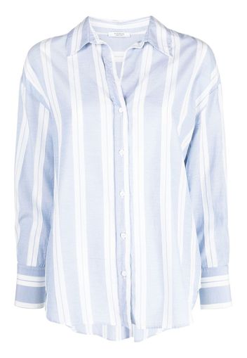 Peserico striped spread-collar shirt - Blu