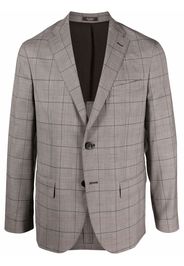 Peserico Blazer monopetto a quadri - Marrone