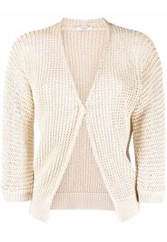 Peserico pointelle-knit V-neck cardigan - Toni neutri