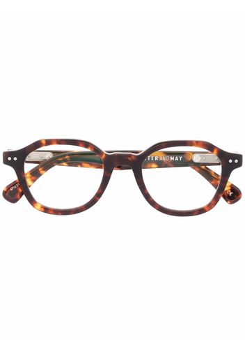 Peter & May Walk tortoiseshell round-frame glasses - Marrone