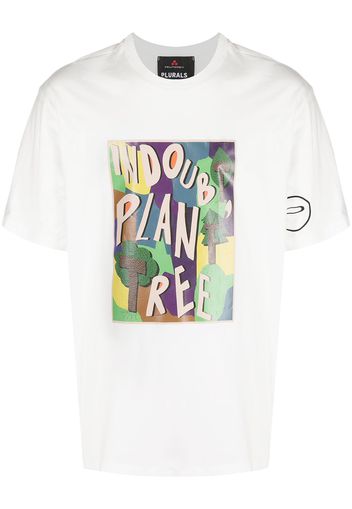 Peuterey graphic-print cotton T-shirt - Bianco
