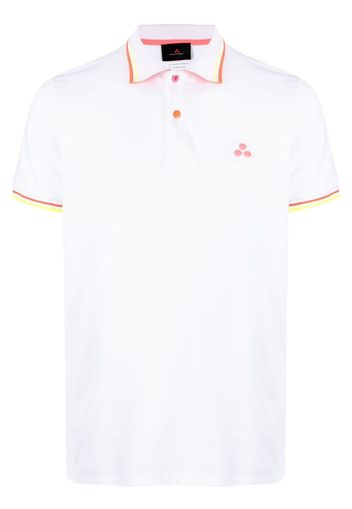 Peuterey Polo con dettaglio a righe - Bianco