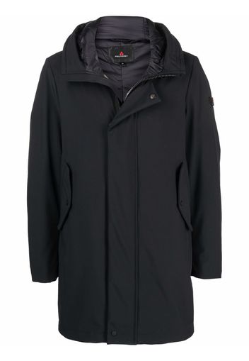 Peuterey logo patch hooded coat - Nero