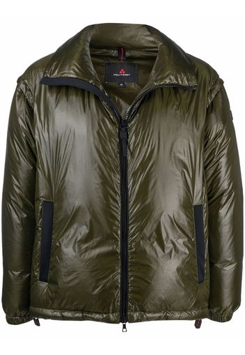 Peuterey spread-collar zip-up padded jacket - Verde