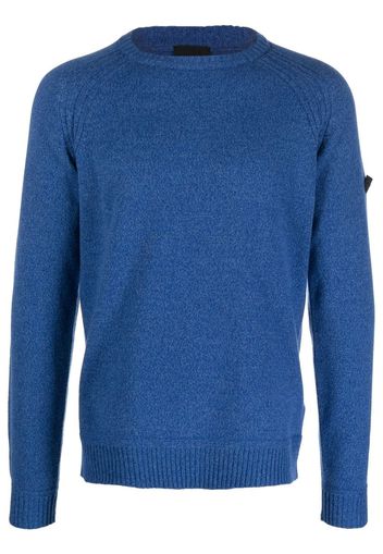 PEUTEREY compass-patch knitted jumper - Blu