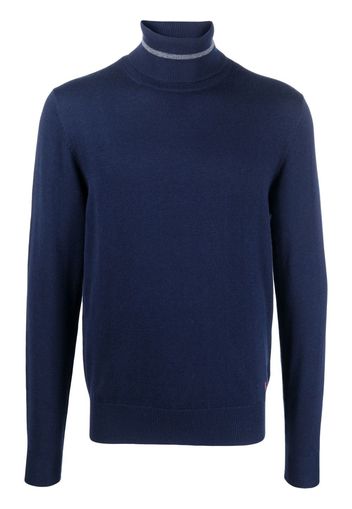 Peuterey striped roll-neck jumper - Blu