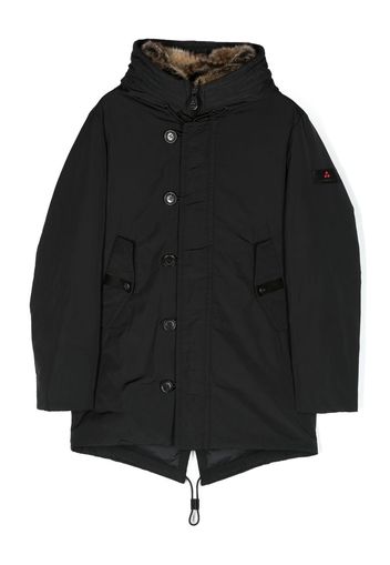 Peuterey button-front hooded jacket - Nero