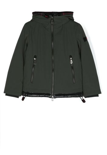 Peuterey logo-patch hooded jacket - Verde