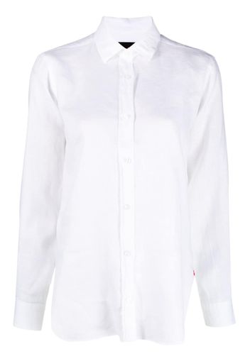 Peuterey long-sleeve linen shirt - Bianco