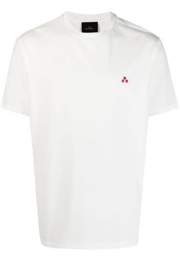 Peuterey logo-embroidered round-neck T-shirt - Bianco