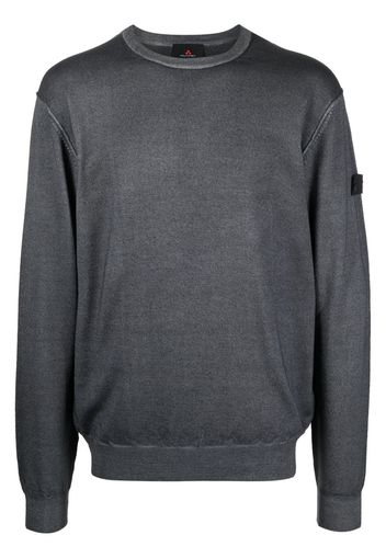 Peuterey patch-detail fine-knit jumper - Grigio