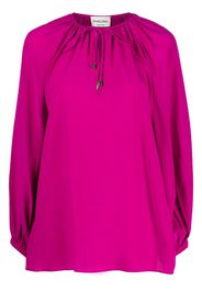 phaeonia self-tie silk blouse - Rosa