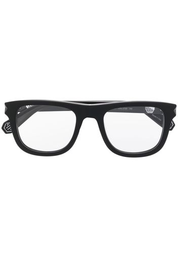 Philipp Plein Eyewear side logo-plaque detail glasses - Nero