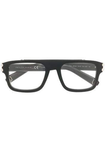 Philipp Plein Eyewear Occhiali con ponte dritto - Nero