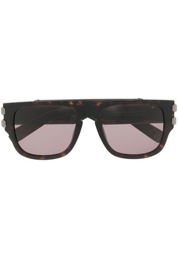 Philipp Plein Eyewear Occhiali da sole squadrati con effetto tartarugato - Marrone