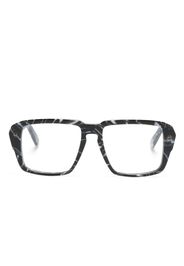 Philipp Plein Eyewear marbled-pattern square-frame glasses - Nero