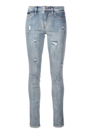 Jeans skinny con effetto vissuto