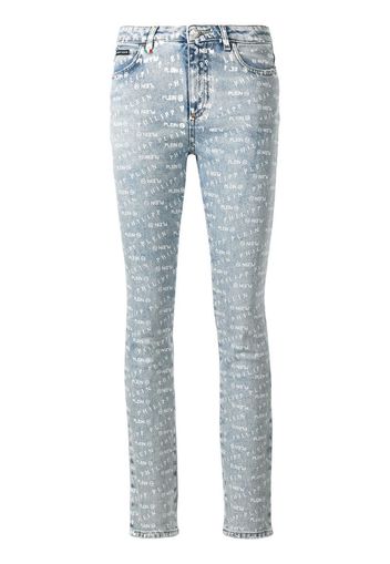 Jeans skinny con stampa