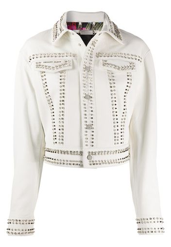 skull stud leather jacket