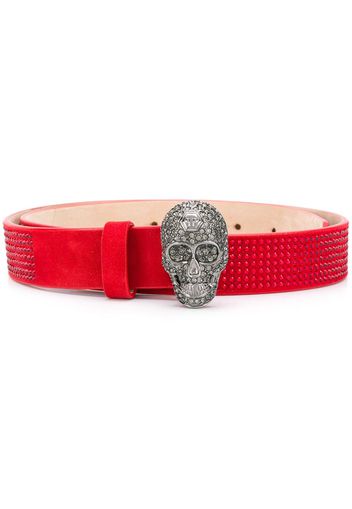 Philipp Plein Cintura con strass - Rosso