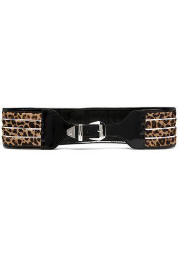 leopard-print waist belt