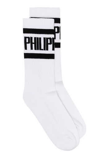 Philipp Plein Calzini con stampa - Bianco