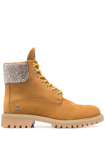 Philipp Plein crystal-embellished suede boots - Toni neutri