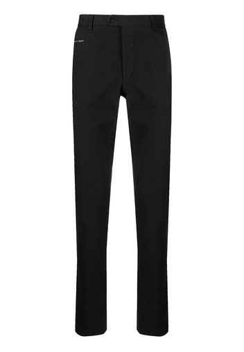 Philipp Plein Chino dritti con placca logo - Nero