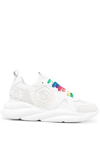 Philipp Plein Runner colour-blocked lace-up sneakers - Bianco