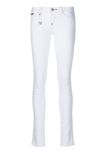 Philipp Plein Jeans skinny a vita media - Bianco