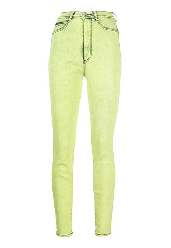 Philipp Plein Jeggings a vita alta - Giallo