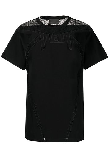 Philipp Plein T-shirt con design a pannelli - Nero