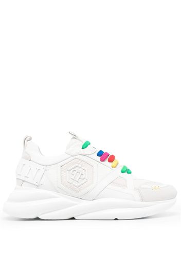 Philipp Plein Runner mixed-material sneakers - Bianco