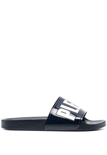 Philipp Plein Slides con stampa - Blu