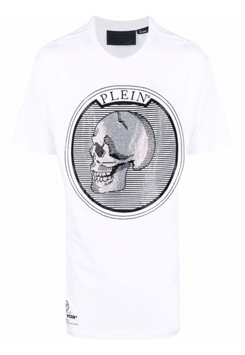 Philipp Plein Outline Skull crystal cotton T-shirt - Bianco