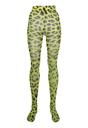 Philipp Plein leopard print tights - Verde