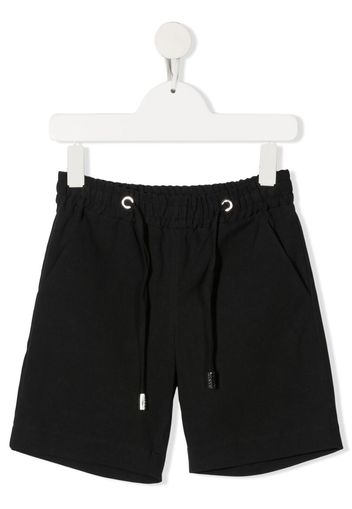 Philipp Plein Junior Iconic Plein drawstring-waist shorts - Nero