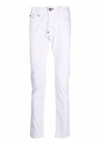 Philipp Plein logo-plaque skinny jeans - Bianco