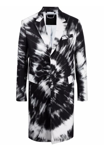 Philipp Plein Cappotto monopetto con fantasia tie dye - Nero