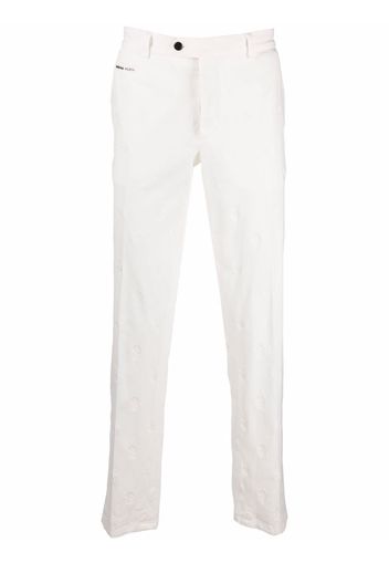 Philipp Plein Pantaloni con ricamo - Bianco