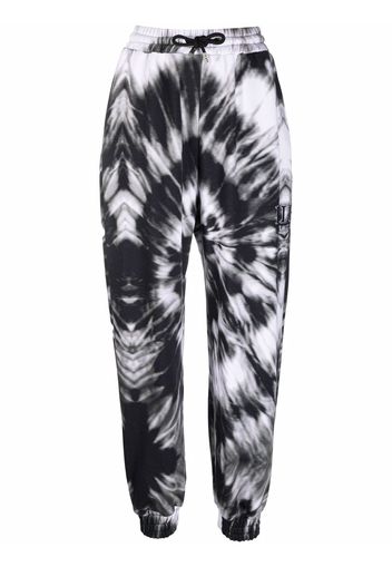 Philipp Plein Pantaloni sportivi con fantasia tie-dye - Nero