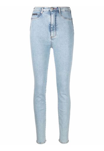 Philipp Plein Iconic high-waist skinny jeans - Blu