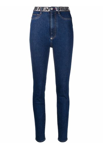 Philipp Plein Jeans skinny con decorazione - Blu