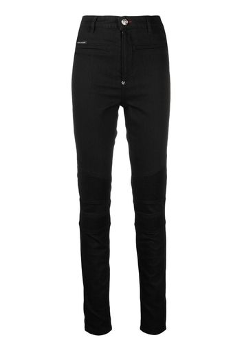 Philipp Plein high-waisted biker jeans - Nero