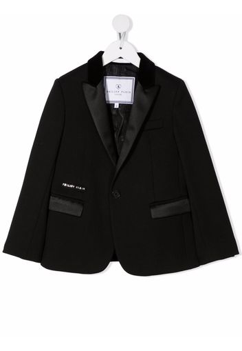 Philipp Plein Junior Blazer con stampa - Nero